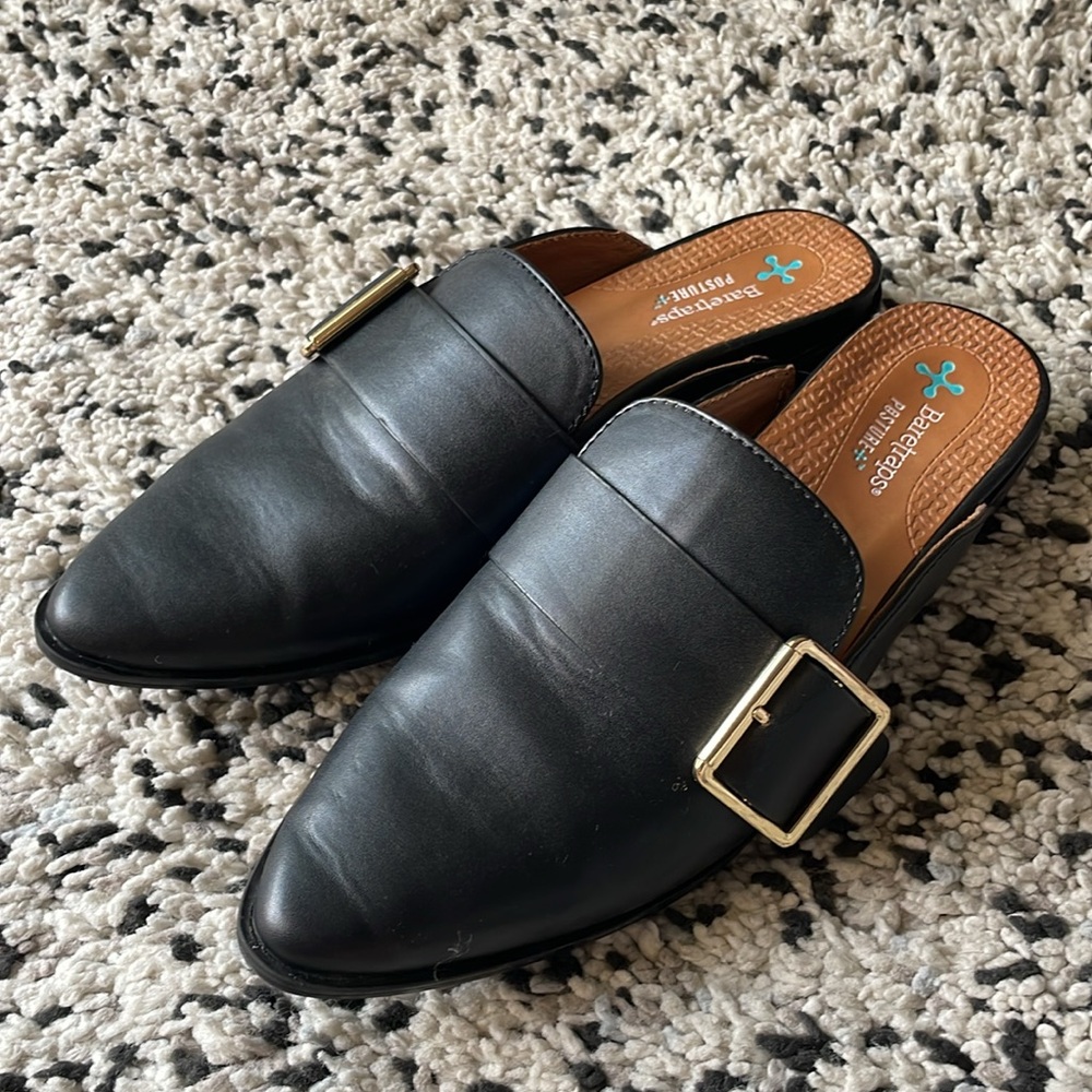 BareTraps Posture Graycie Flats Mules Shoes—Size 7.5, Black - Picture 3 of 11